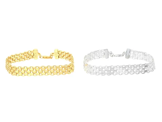 SMYCKESET, 2 st armband, sterlingsilver, x-länk, ANI jewles, längd 18 cm, totalvikt 26,1 g.