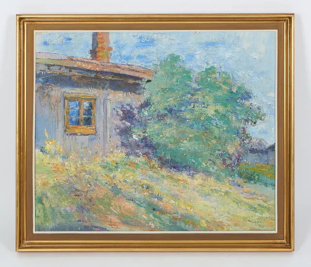 ILMARI HUITTI. Sommardag, signerad samt daterad -47, olja på duk.