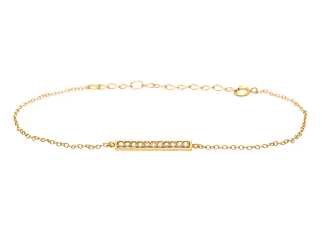 ARMBAND, förgyllt sterlingsilver, cubic zirkoner, längd 16-20 cm, vikt 1,0 g.