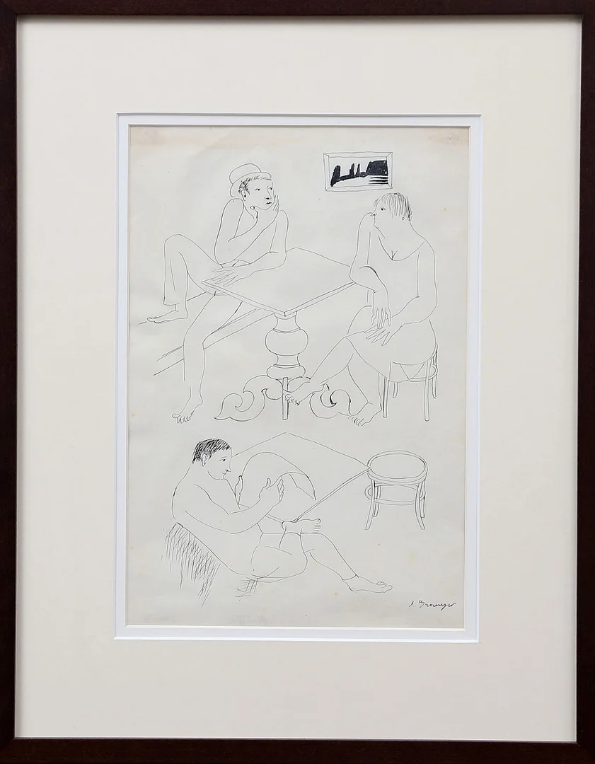JOSEP GRANYER. "Els clients del café". — Drawings — Balclis