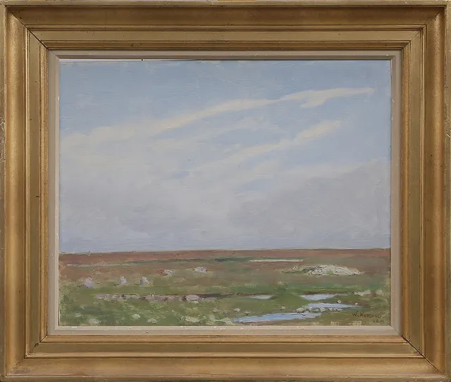 WILLIAM NORDING. OLJA på pannå, signerad, 1900-tal.