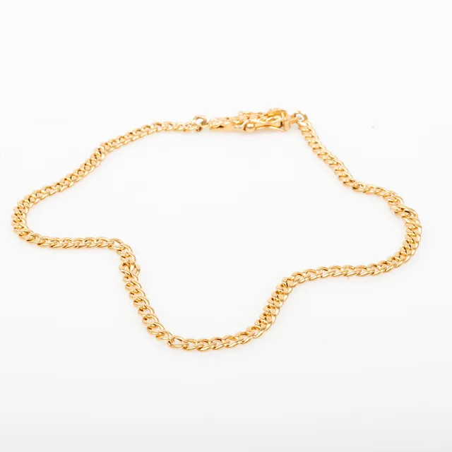 ARMBAND, pansarlänk, 18 K guld.