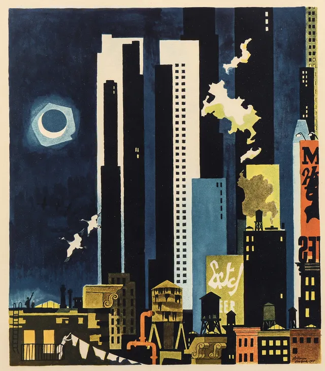 ADOLF HALLMAN (1893-1968). Ur "New York / Världsstad".