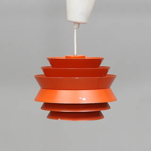 CARL THORE. Taklampa, plåt, "Trava", 1960/70-tal.