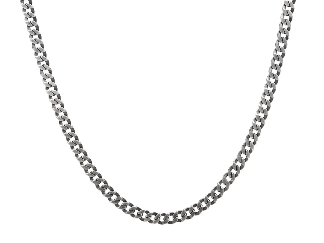 COLLIER, sterlingsilver, pansarlänk, längd 55 cm, vikt 31 g. — Smycken/Collier — Kaplans