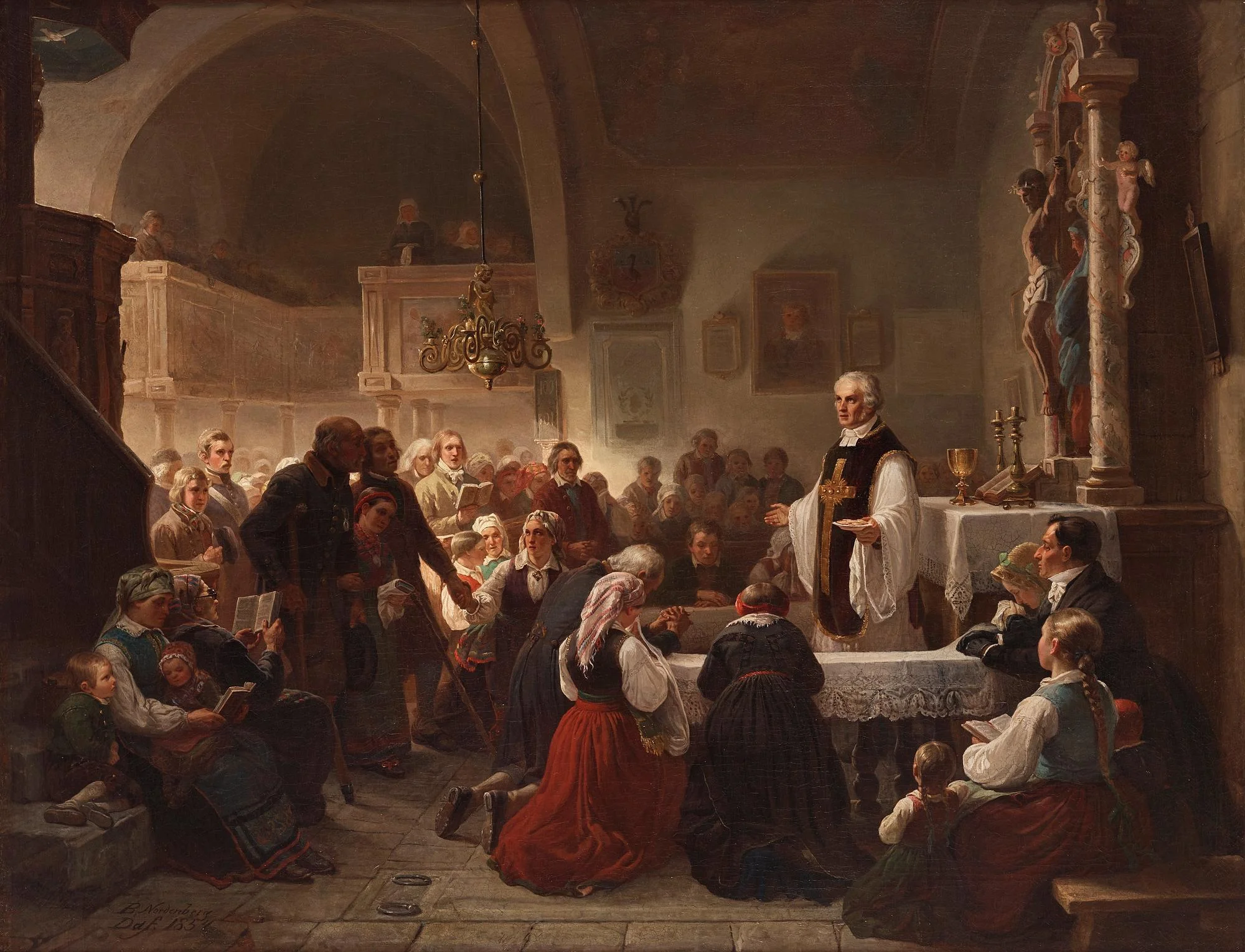 Bengt Nordenberg, "Nattvardsgång i svensk lantkyrka". — Bukowskis
