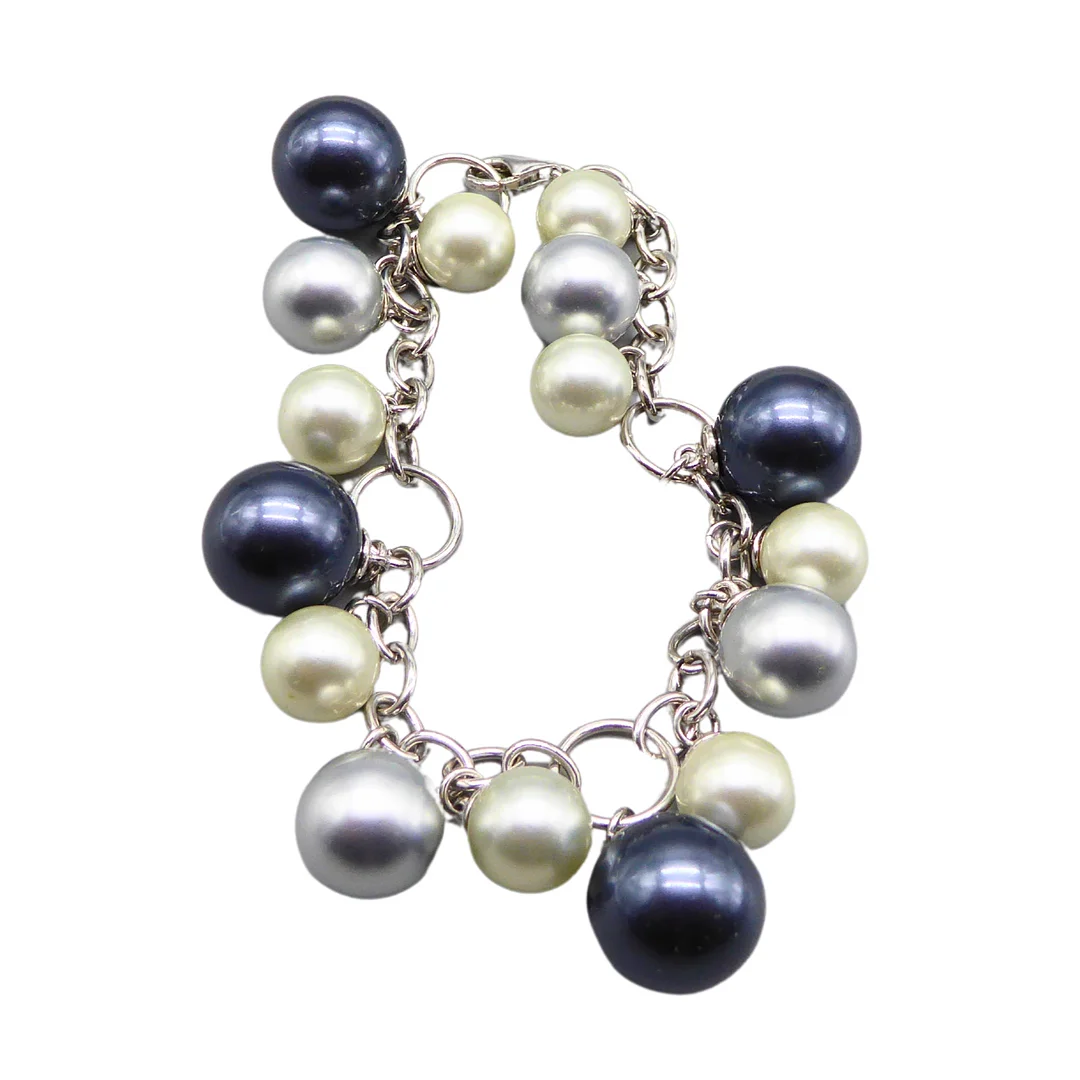 ARMBAND AUS 925ER SILBER MIT PERLEN. — Bracelets — Auktionshaus Stuber's Hammerschlag