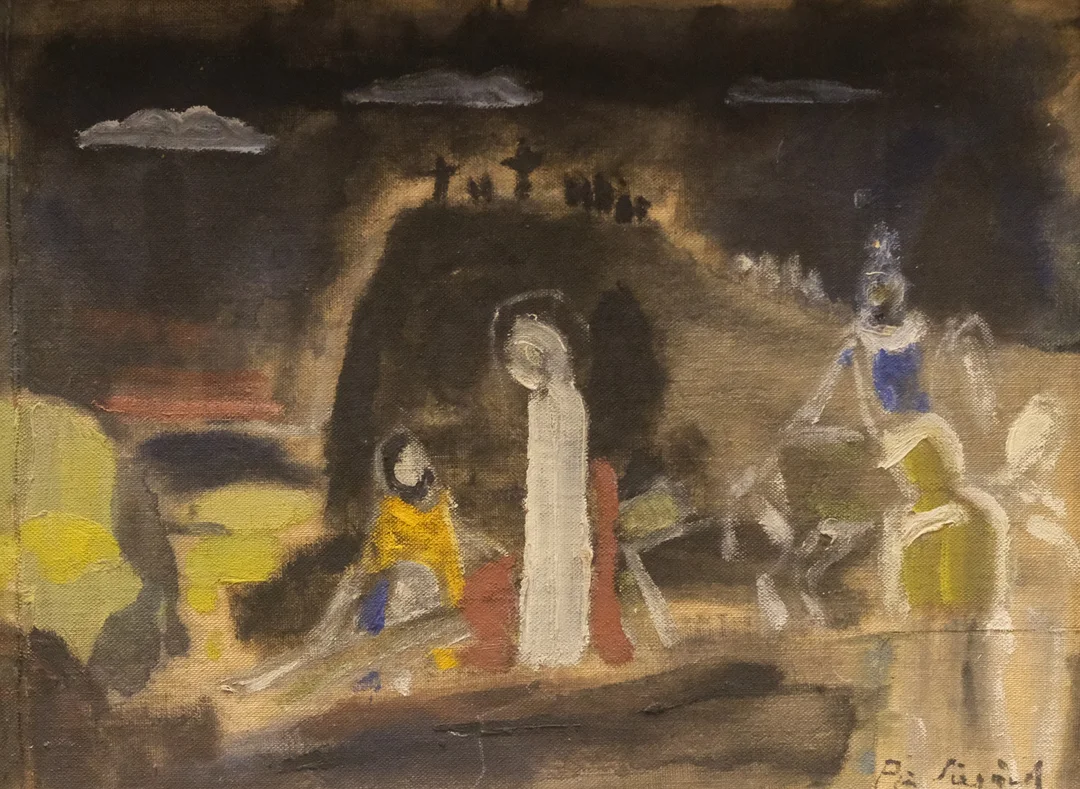 PÄR SIEGÅRD. UPPSTÅNDELSEN, SKISS TILL ALTARTAVLA, OLJA PÅ DUK. — Paintings — Björnssons Auktionskammare