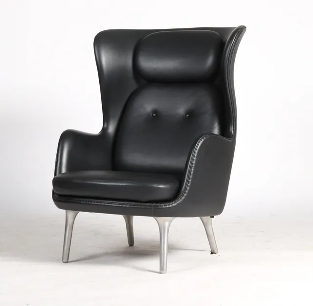 Jaime Hayon. Armchair, black leather, model 'Ro', model JH1J