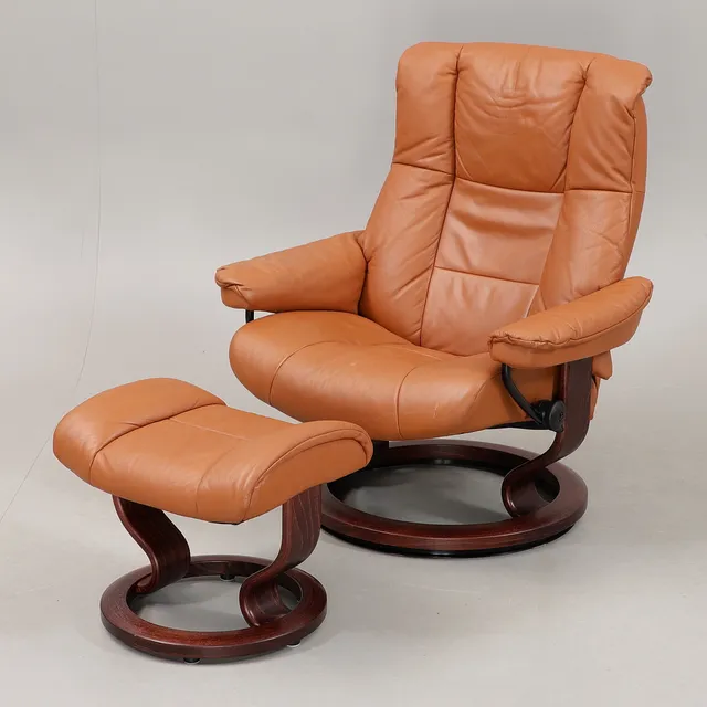 FÅTÖLJ med FOTPALL, "Stressless", Ekornes, 2000-tal.