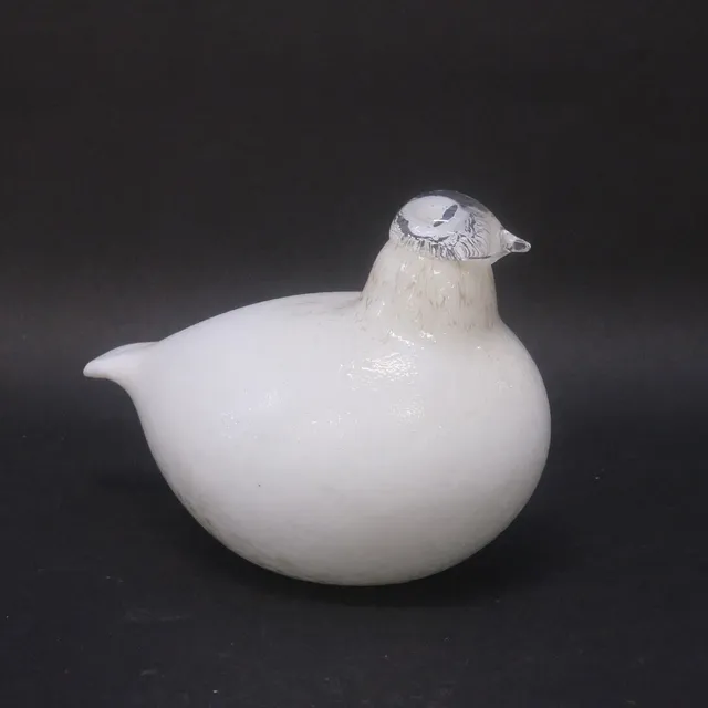 OIVA TOIKKA. GLASSKULPTUR, FÅGEL / FJÄLLRIPA, NUUTAJÄRVI.