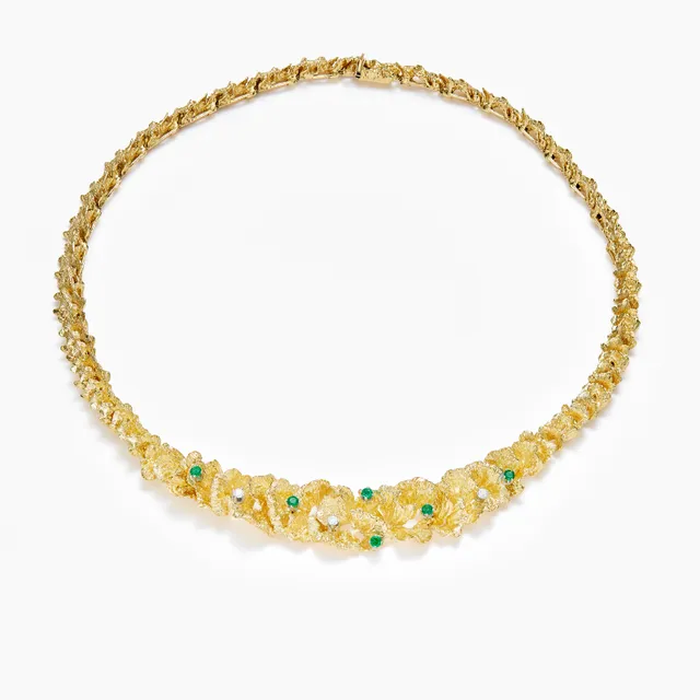 Collier med diamanter og smaragder — Collier med diamanter og smaragder