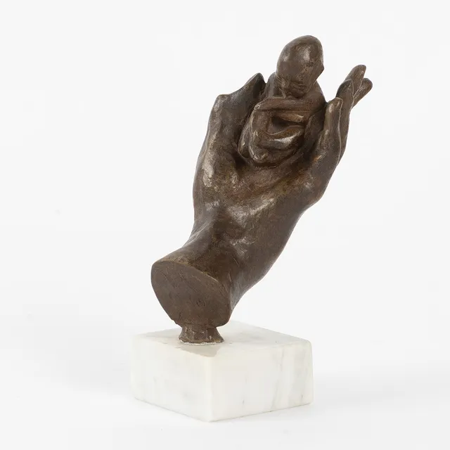 GUDMAR OLOVSON. Skulptur, "Prélude", kallbrons, på marmorsockel, signerad.