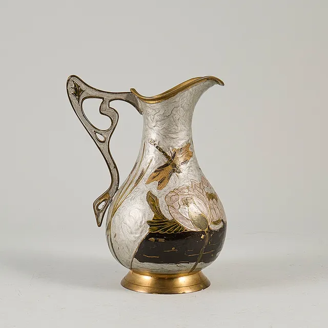 KANNA, jugendstil, bemålad mässing.
