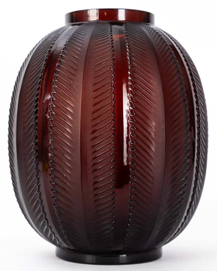 RENÉ LALIQUE (1860-1946). Vase ´Biskra`, Wingen-sur Moder, vor 1945. — Art glass — Stockholms Auktionsverk Hamburg