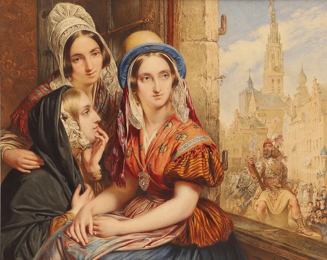 WILLIAM VANDYKE PATTEN (ACT.1844-1871). THE CARNIVAL AT ANTWERP.