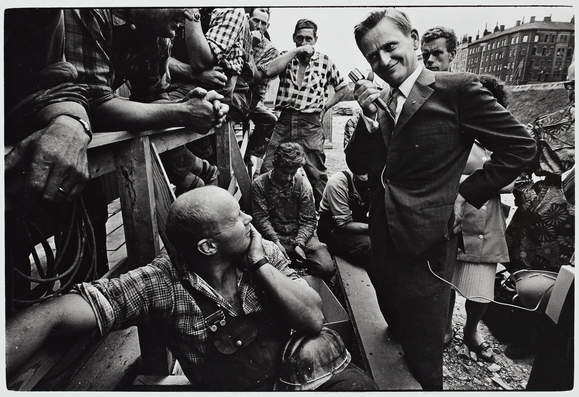 Jean Hermanson, "Olof Palme, Byggnadsplats, Hornstull", 1968. — Bukowskis