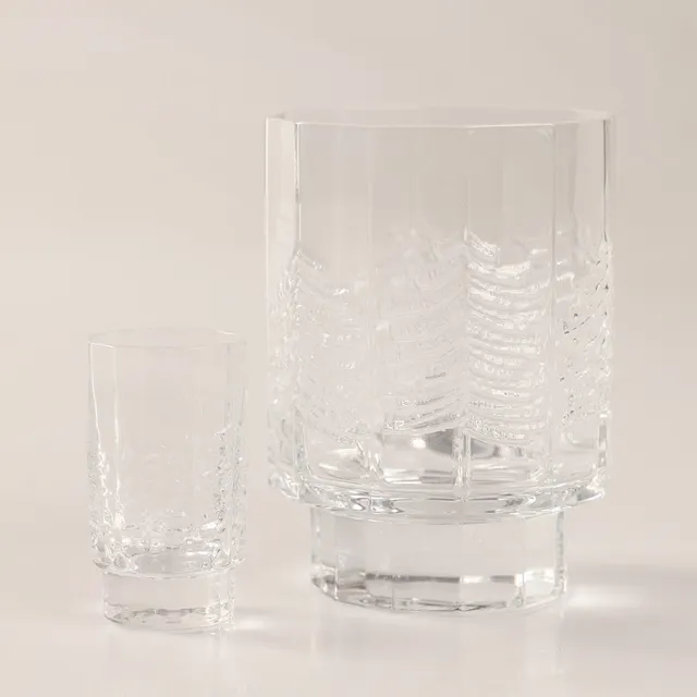 JORMA VENNOLA. Glas, 8 delar, "Kuusi", Iittala, Finland.