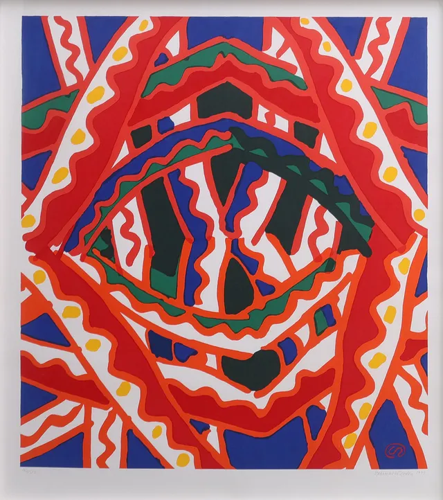 LENNART RODHE. Färglitografi, signerad 1995, 46/125.