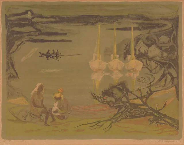 Kongsvold, Rolf — Piker med katt, 1950