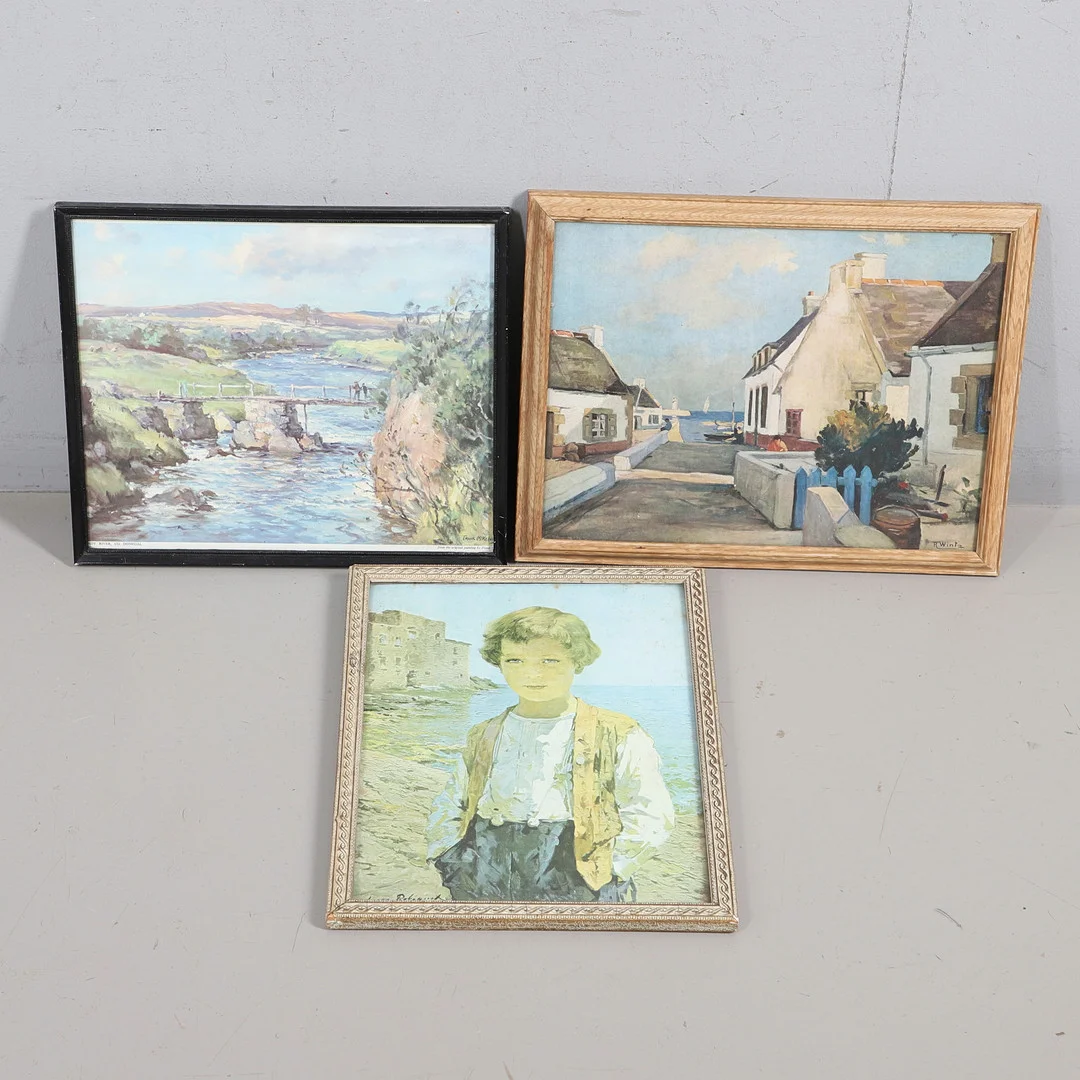 THREE MID-20TH CENTURY FRAMED PRINTS. — Engravings & Prints — Lawrences Auctioneers
