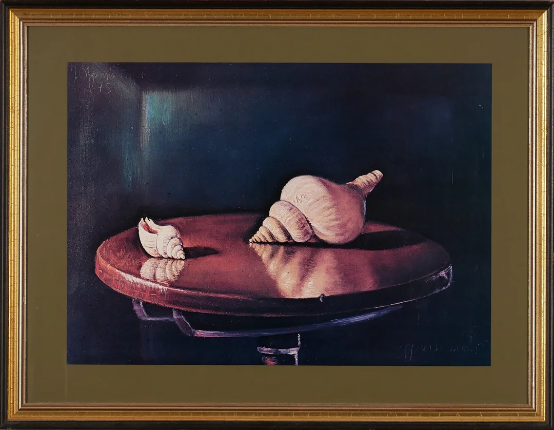 JOHNNY OPPENHEIMER. Stilleben, offsettryck, signerad. — Other — Auktionsfirma Kenneth Svensson i Kalmar