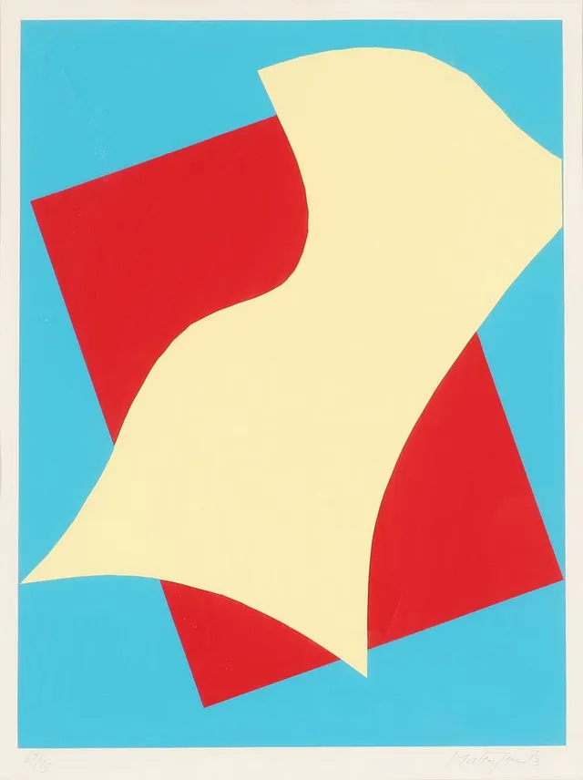 Two compositions. Both signed and numbered. Silkscreen in colours. Visible size 66×49 cm. (2)