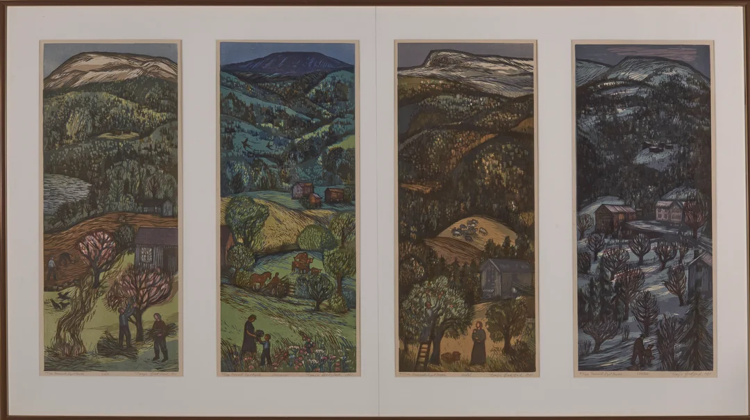 Grøstad, Terje — "Sommer, Høst, Vinter og Vår" 1987 — Kunst/Maleri — Blomqvist