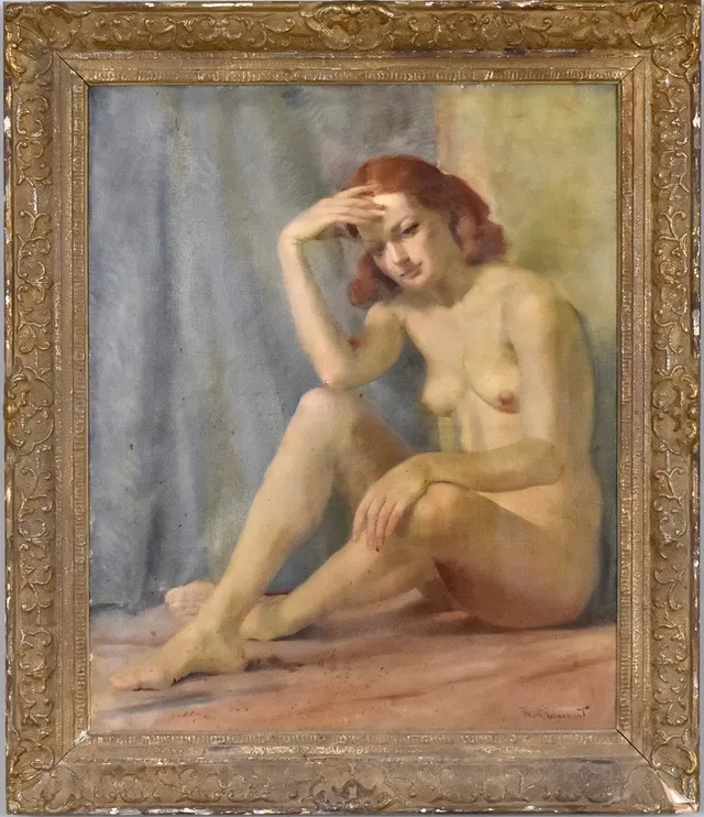 PHILIPPE DE ROUGEMONT (1891-1965). Olja på duk.
