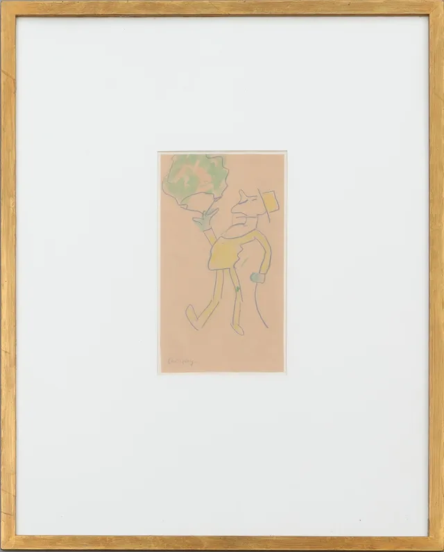 CARL KYLBERG. akvarell, figur på enkelt papper. signerad Carl Kylberg.