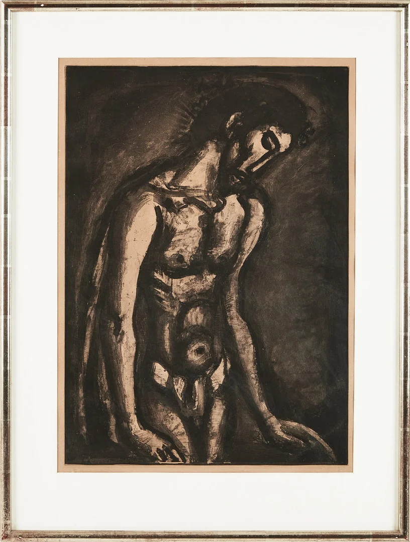 GEORGES ROUAULT (FRA 1871-1958). " Il a été maltraité et opprimé...(..)", akvatint. — Engravings & Prints — Stockholms Auktionsverk Magasin 5