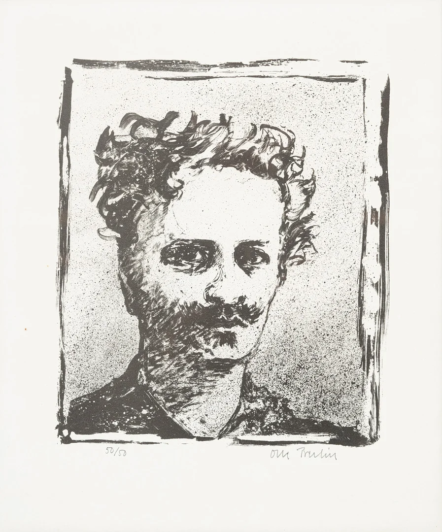 OLLE BERLIN (1932-2021). Strindberg, litografi, signerad och numrerad, 50/50. — Engravings & Prints — Auktionshuset Kolonn