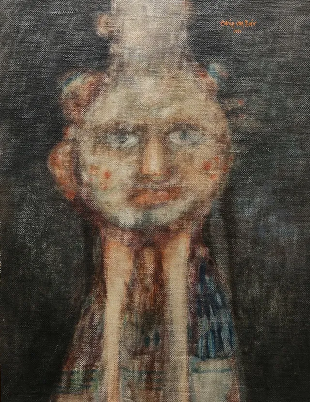 ZOLTAN VON BOER. olja på pannå, "Escaping Spirit of a soul", signerad och otydligt daterad.