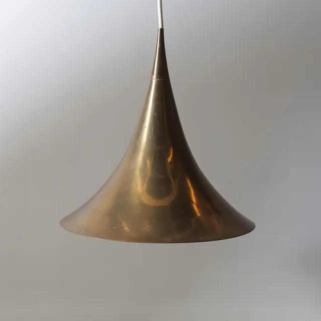 UNO WESTERBERG. Taklampa, mässing, Arvid Böhlmarks Lampfabrik, 1960-tal.