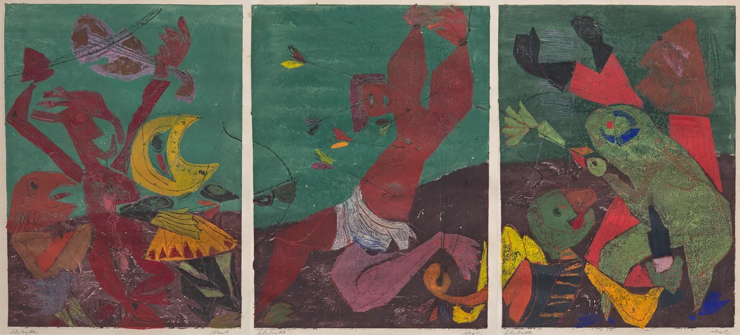 Nesch, Rolf — «St. Sebastian» 1941 — Kunst/Grafikk — Blomqvist