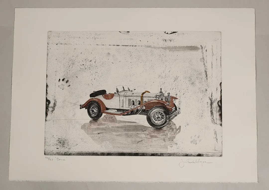 JAN DAHLGREN. Färgetsning "Benz" numrerad 148/167, signerad J Dahlgren. — Engravings & Prints — Limhamns Auktionsbyrå