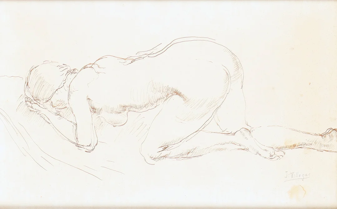 JOSÉ VILLEGAS Y CORDERO (1844-1921). Academia femenina. — Drawings — Barcelona Auctions