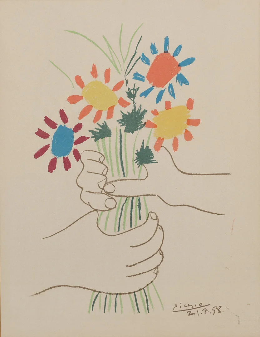 PABLO PICASSO (1881-1973). EFTER. „Le Bouquet“, litografisk tryk, udformet. — Engravings & Prints — Palsgaard Kunstauktioner