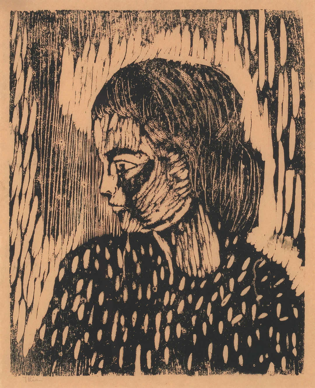 Rian, Johs. — Ung kvinne — Kunst/Grafikk — Blomqvist