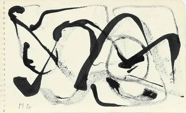 Eight compositions. Three signed. Mixed media on paper. Sheet sizes from 18 × 11 cm to 20 × 13 cm. Unframed. (8)