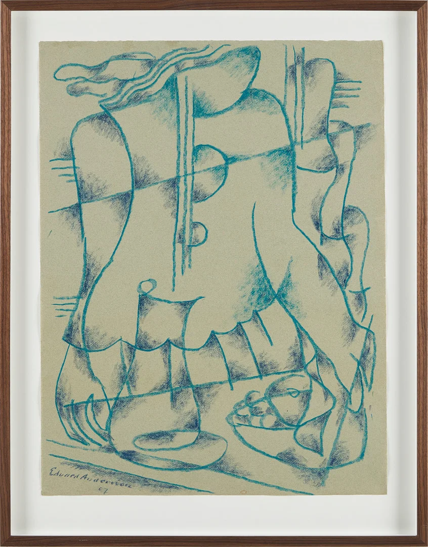 EDVARD ANDERSSON. Kvinna i profil. — Drawings — Stockholms Auktionsverk Magasin 5
