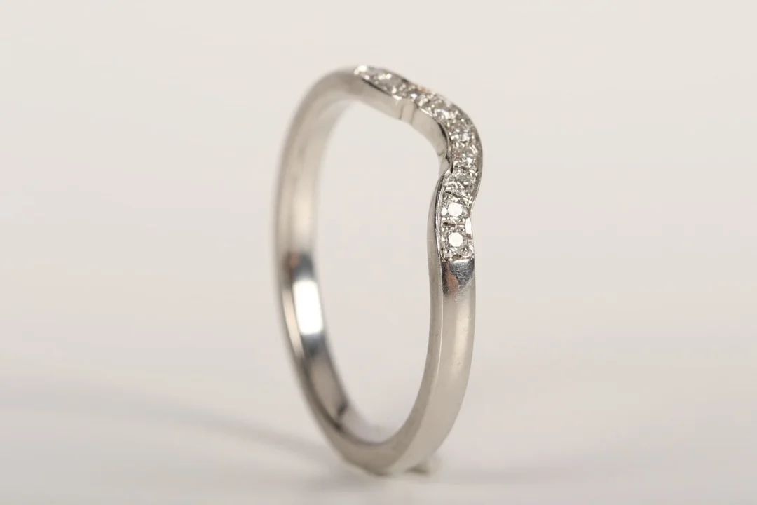 Vintage alliancering af 18 kt hvidguld, 0.09 ct — Jewellery/Rings — Lauritz
