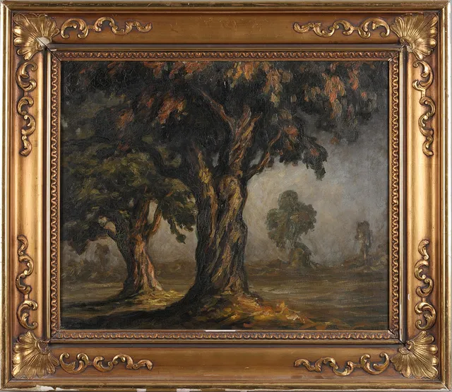 GABRIEL BURMEISTER (1886-1946) Impressionistisk landskap.