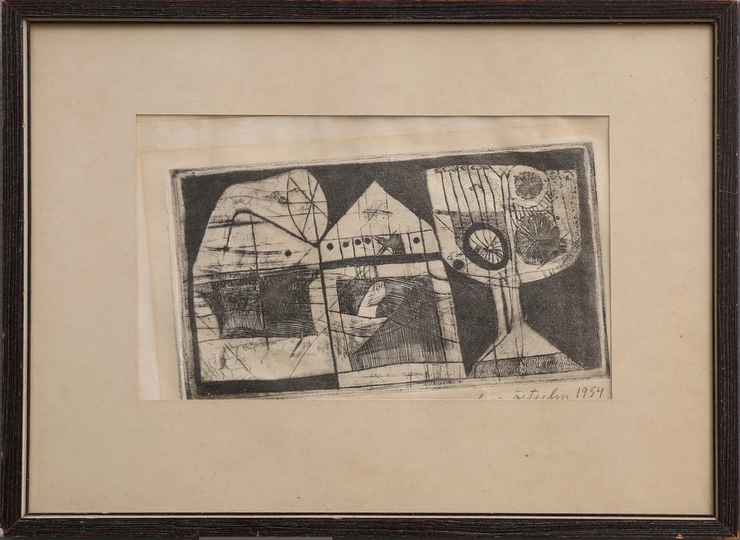 ANDERS ÖSTERLIN. ETSNING, SIGNERAD, NUMRERAD 61/105 OCH DATERAD 1954. — Engravings & Prints — Crafoord Auktioner Lund