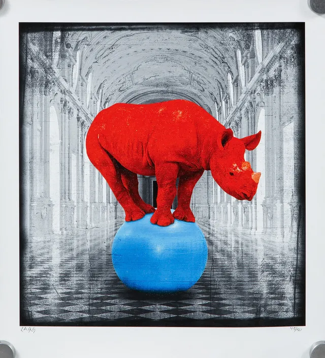 LARS TUNEBO. "Havin a ball", pigment print, signerad och numrerad 43/50.