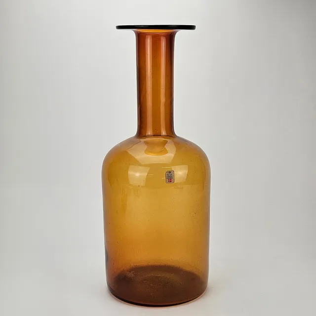 OTTO BAUER. Flaska, glas, Holmegaard, Danmark.
