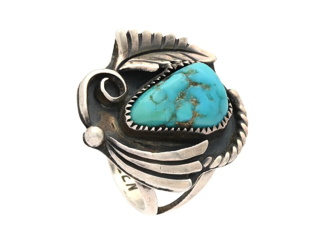 RING, sterlingsilver, turkos, strl 17,5 mm, A.Hasteen, vikt 5,3 g. — Smycken/Ring — Kaplans