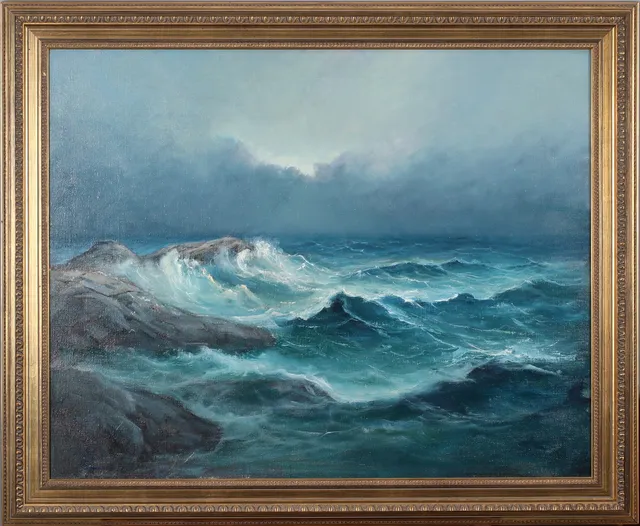 GÖSTA HILDING. "Käringön", olja på duk, monogramsignerad.