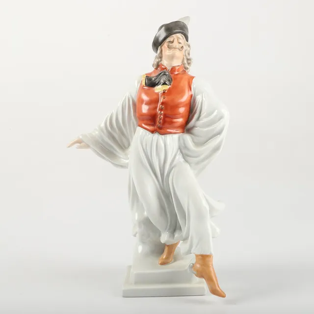 FIGURIN, dansande man, porslin, Herend, Ungern.