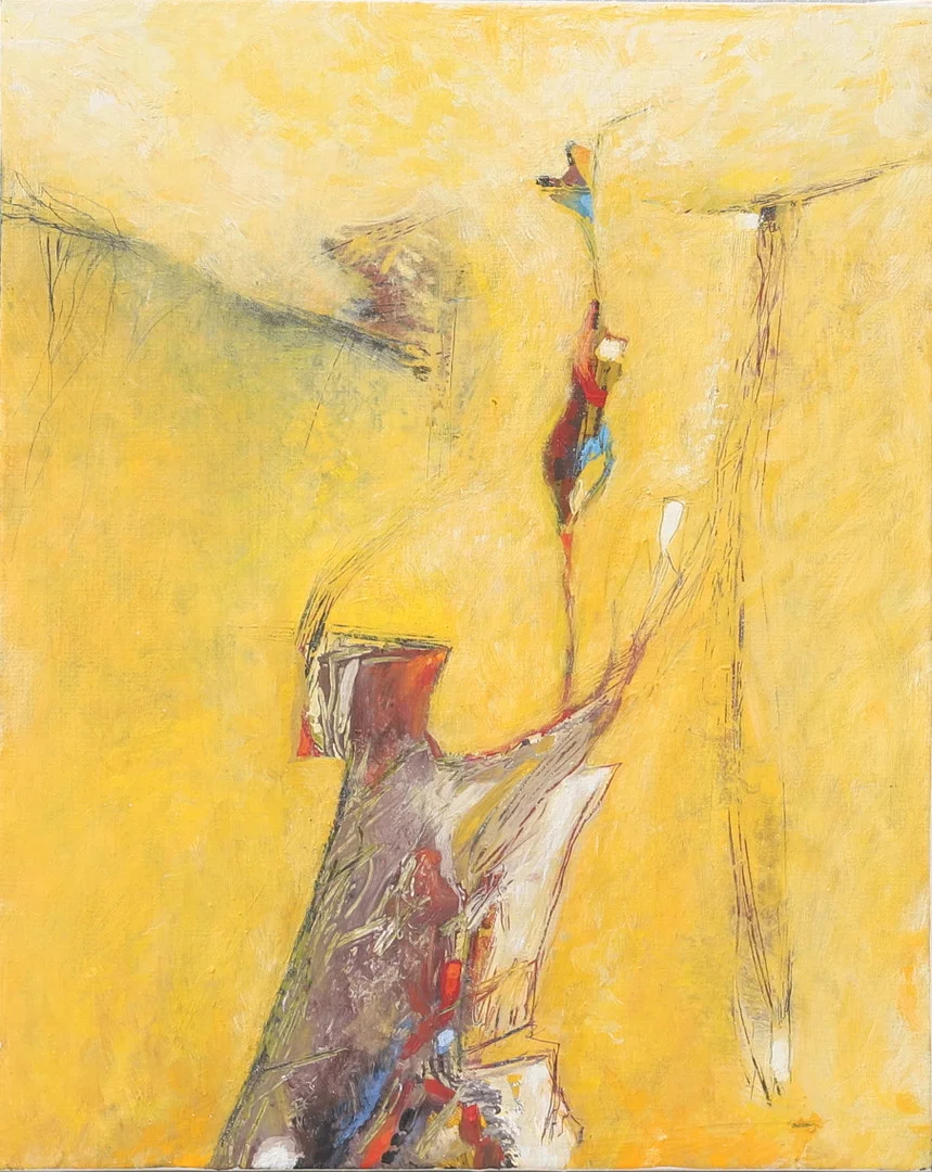 BERTIL HANSSON. olja på duk, "Samspel", signerad & daterad -99 a tergo. — Paintings — Gomér & Andersson Nyköping